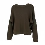 Parker Cargo Pocket V-Neck Sweater Olive Green Size Large Photo 2
