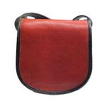 Vintage: Boots ‘n Bags ❁ Accordion Mini Crossbody Saddle Bag ❁ Brick Red Leather Photo 5