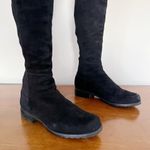 Stuart Weitzman • 5050 Stretch Suede Boots black tall low heel knee high otk Photo 8