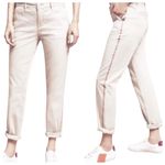 Anthropologie CHINO Women’s Relaxed Fit Tan Pink Tux Stripe Pant Photo 1