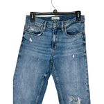 ZARA Women's Jeans Distressed Mid-Rise Premium 5-Pocket Skinny Denim Blue Sz. 2 Photo 1