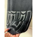 EREZ Black Silver Angora Rabbit Fur Lambswool Knit Midi Skirt Size Medium Photo 7