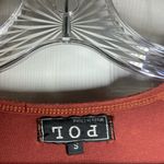 POL Orange Scoop Neck Short Sleeve Lace Hem Blouse S Photo 1