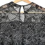 ZARA black Lace floral Frill long sleeves Whimsigoth grunge Blouse S Photo 5