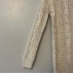 Garage ⭐️ cream colored cable knit long sleeve sweater dress size XS-S Photo 13