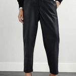 ZARA  Faux Leather Pants Black Straight Leg High Rise Size 4 Photo 0