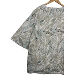 Bryn Walker  Top Womens Large Tan Paisley Linen Lightweight Beach Cottage Boho Photo 9