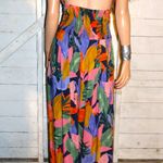 Vintage Hawaiian Floral Halter Wide Leg Jumpsuit S Photo 5