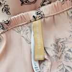 Gilligan & O''malley Luxe Light Pink Black Rose Satin Pajama Set Size L Size L Photo 7