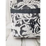 Black White Paisley Polka Dot Tote Bag Shoulder Purse Women's Monogrammed RSL Photo 1