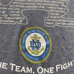 navy blue and white Notre Dame naval ROTC shirt Photo 7