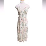 CeCe Womens Pleated Chiffon Maxi Dress Floral Size Large NWT Photo 1