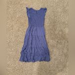 Zesica Casual Flutter Sleeve Midi Dress | Size: Small Blue Photo 3