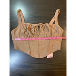 SheIn Coquette Babydoll Retro Eyelet Crop Top Large Brown Sexy Keyhole Tie Fun Photo 14