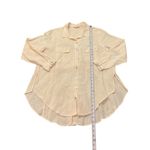 Soft Surroundings XL Peachy Pink 100% Linen Shirt Top Tunic Tie Back Pockets Photo 3