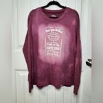 Time and Tru Morgan Wallen Washed Dye Burgundy Sweatshirt Pink Size L Photo 1