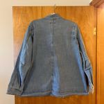 LOGO By Lori Goldstein  Zipper Front Blue Denim Jacket Cloud Wash Pockets Size 14 Photo 10