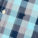 American Eagle 2010  Mens Shirt Lg Button Up Blue Gray Check Vintage Fit Photo 3