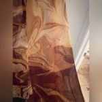 Urban Outfitters Women’s UO Sheer Marbleized Pattern Brown Multicolor Ruffle LS Top wTies Fairy Photo 4