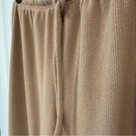 NWT Jac Parker Lazy Day Lux Lounge Pants Natural Ribbed Knit Sweatpants Tan Photo 6