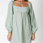 Princess Polly Olivia, Sage Green Baby Doll Dress Photo 0