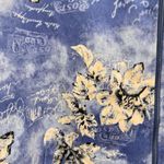 Allison Daley Blue Floral Postcard All Over Print Zip Front Jacket Sequins 20W Photo 2