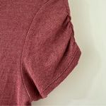 Michael Stars Dark Red Metallic Shine Short Cap Sleeve Top, One Size Fits Most Photo 2