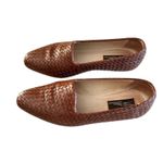 Sesto Meucci Deva Woven Leather Loafers Flats 8.5 M Brown Photo 2