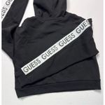 Guess  Los Angeles‎ Black Cropped Hoodie Sweatshirt LARGE Activewear Streetwear Photo 9