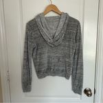 Alice + Olivia  Air‎ Women's Gray Rowen Cropped Hoodie Extra Small Photo 3