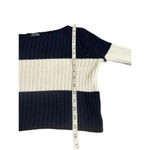 Aerie  Cropped Sweater Size Small Striped Navy White Nautical Cotton Photo 4