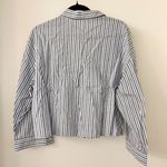 Everlane  The Woven PJ Top Boxy Cotton in Blue Pinstripes Size M NWT Photo 6