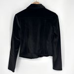 Leith  Velour Black Full Zip Moto Jacket Women’s Size Small in EUC! Photo 5