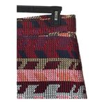 Maje Skirt Women Medium Red Rouge Jacquard Tweed Jakarto Pencil Straight Mini Photo 4
