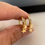 13mm Star Gold Hoop Earrings for Women Photo 2