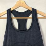 Lululemon Run Swiftly Tech Fitted Tank Top Heathered Cadet Blue Striped 8 Photo 4