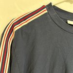 Aritzia TNA long sleeved cropped top in Navy Blue Photo 2