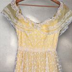 Vtg Lorrie‎ Deb Romantic Dress Gunne Sax Renaissance Coquette Fairy Fits Sz 2/4 Yellow Photo 1