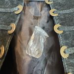 Chico's Chico’s Black Suede Leather Jacket with Coin Details Size 2 Nwot Photo 2