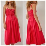 Ciao Lucia NWT Fabia Velour Dress Women’s Size Small Hibiscus Pink Midi Photo 1