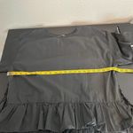 ZARA Dark Grey Ruffle Poplin Pullover Tunic Mini Dress Women's Size Small Photo 8