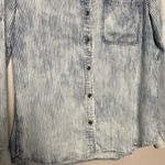 Cloth & Stone Anthropologie L Piper Denim Chambray Striped Button Down Size S Photo 5