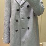 Ann Taylor Smokey Pond Pale Blue Day Coat Double Breasted Wool Coat Jacket Outerwear Photo 1