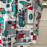 Vintage 90s Tabi International Golf Novelty Print Vest 16 XL Green Photo 3