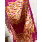 Handmade  Pink and Yellow Large Crochet Tote Photo 2