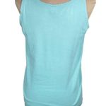 Lands' End Womens Scalloped Edge Light Teal Sleeveless Tank Top Size XS 4 Photo 2