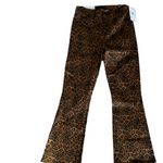 7 For All Mankind NWT Leopard-Print High-Rise Slim-Fit Kick Flare Jeans Photo 12