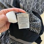 BCBGMAXAZRIA Black Geometric Longsleeve Romper Sz Small Photo 4