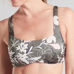 Athleta Aqualuxe Floral Wildflower Adjustable Bra-Sized Bikini Top 36B/C Gray Photo 0