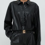 DKNY NWT  Leather Top Photo 0